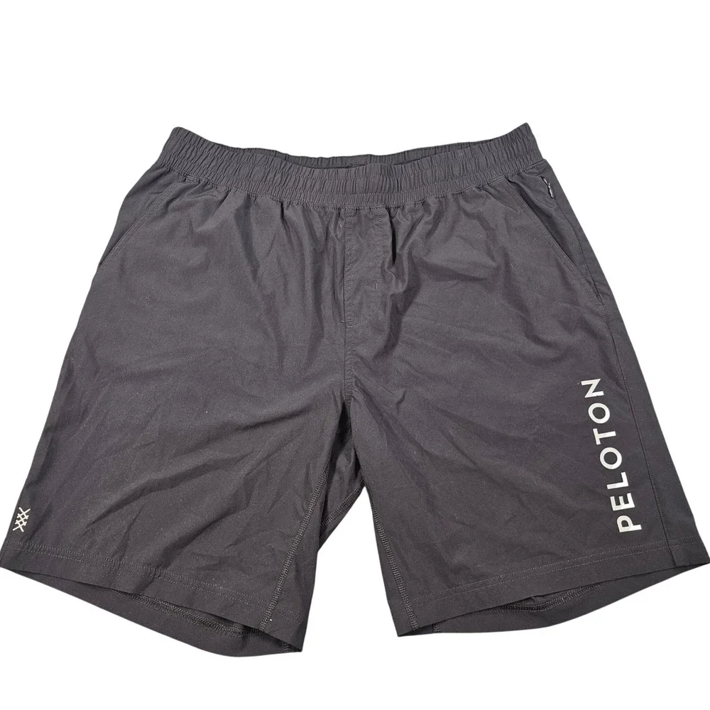 Rhone x Peloton Mens Training Shorts Black Size Large Elastic Waist L/G Active